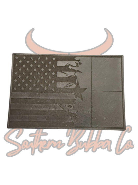 American & Texas flags